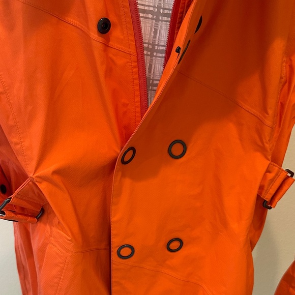 REI Orange Trench Coat Weather-Resistant Long Sleeve - Picture 3 of 8